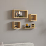 Ραφιέρα Babine μελαμίνη σε oak απόχρωση 84x15x44εκ - Image 2