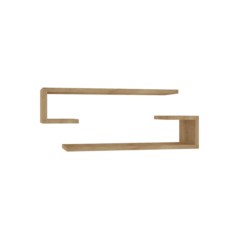 product_pako_120-000461 Ραφιέρα τοίχου Eldo σετ 2τεμ μελαμίνη σε φυσική απόχρωση 60x19.6x15εκ - Image 1