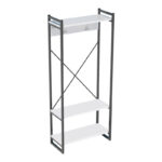 Έπιπλο εισόδου με κρεμάστρα Baker μαύρο μέταλλο και μελαμίνη σε λευκή απόχρωση 90x34x180εκ - Image 2