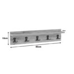 Κρεμάστρα Mec μελαμίνη σε oak απόχρωση 80x9.5x18εκ - Image 2