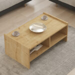 Τραπέζι σαλονιού Tiena σε oak απόχρωση 90x50x35εκ - Image 3