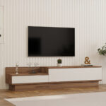 Έπιπλο τηλεόρασης Eclipse σε κρεμ-oak απόχρωση 160x35x35εκ - Image 2