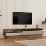 Έπιπλο τηλεόρασης Eclipse σε κρεμ-oak απόχρωση 160x35x35εκ - Image 3