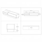 Έπιπλο τηλεόρασης Eclipse σε κρεμ-oak απόχρωση 160x35x35εκ - Image 6
