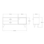 Έπιπλο τηλεόρασης Wison σε sonoma απόχρωση 120x29x50εκ - Image 6
