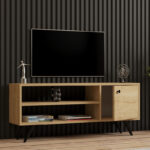 Έπιπλο τηλεόρασης Wison σε oak απόχρωση 120x29x50εκ - Image 3