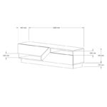 Έπιπλο τηλεόρασης Cogo σε όψη τραβερτίνας 160x40x45εκ - Image 5