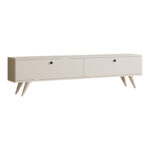 Έπιπλο τηλεόρασης Jate σε λευκή απόχρωση 160x25x40εκ