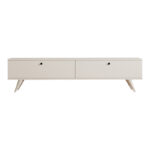 Έπιπλο τηλεόρασης Jate σε λευκή απόχρωση 160x25x40εκ - Image 5