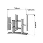 Ραφιέρα τοίχου Bemba σε καρυδί απόχρωση 70x19,6x68,8εκ - Image 3