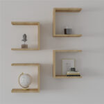 Ραφιέρα τοίχου Perari 4τεμ.σε oak απόχρωση 30x19.6x30εκ - Image 3