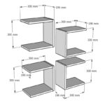 Ραφιέρα τοίχου Perari 4τεμ.σε λευκή απόχρωση 30x19.6x30εκ - Image 3
