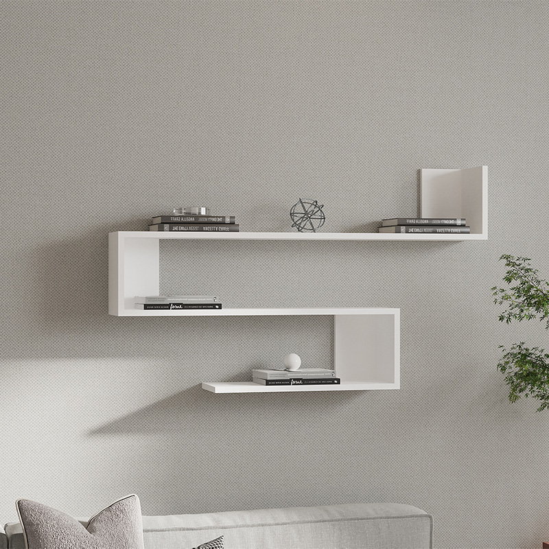 product_pako_120-000571 Ραφιέρα τοίχου Zeta σε λευκή απόχρωση 120x20x71εκ - Image 1
