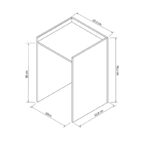 Έπιπλο πλυντηρίου Cuci σε oak απόχρωση 60x62x99εκ - Image 4