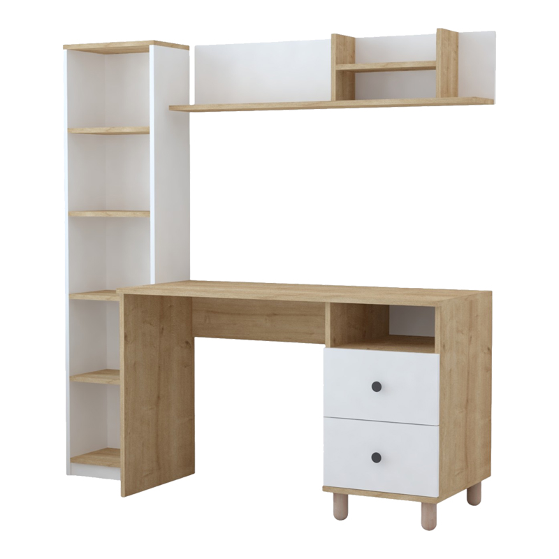 product_pako_120-000627 Σύνθεση γραφείου Kontor sonoma-λευκό 160x50x162εκ - Image 1