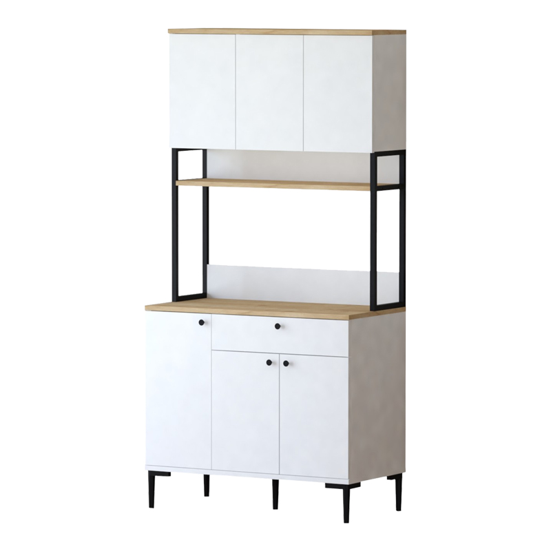 product_pako_120-000629 Ντουλάπια κουζίνας Lenner λευκό-sonoma 90x45x184εκ - Image 1