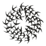 Διακοσμητικό τοίχου Swarm μαύρο μεταλλικό Φ50x0,15εκ