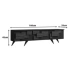 Έπιπλο τηλεόρασης Trida καρυδί με ανθρακί 160x35x45εκ - Image 6