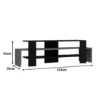 Έπιπλο τηλεόρασης Lenour sonoma με μαύρο 150x35x45εκ - Image 4