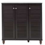 Παπουτσοθήκη-ντουλάπι SANTO 16 ζεύγων χρώμα wenge 89,5x34,5x91,5εκ - Image 5