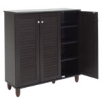 Παπουτσοθήκη-ντουλάπι SANTO 16 ζεύγων χρώμα wenge 89,5x34,5x91,5εκ - Image 6
