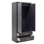 Ντουλάπα ρούχων δίφυλλη OLYMPUS χρώμα wenge 81x57x183εκ - Image 5