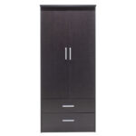 Ντουλάπα ρούχων δίφυλλη OLYMPUS χρώμα wenge 81x57x183εκ - Image 6