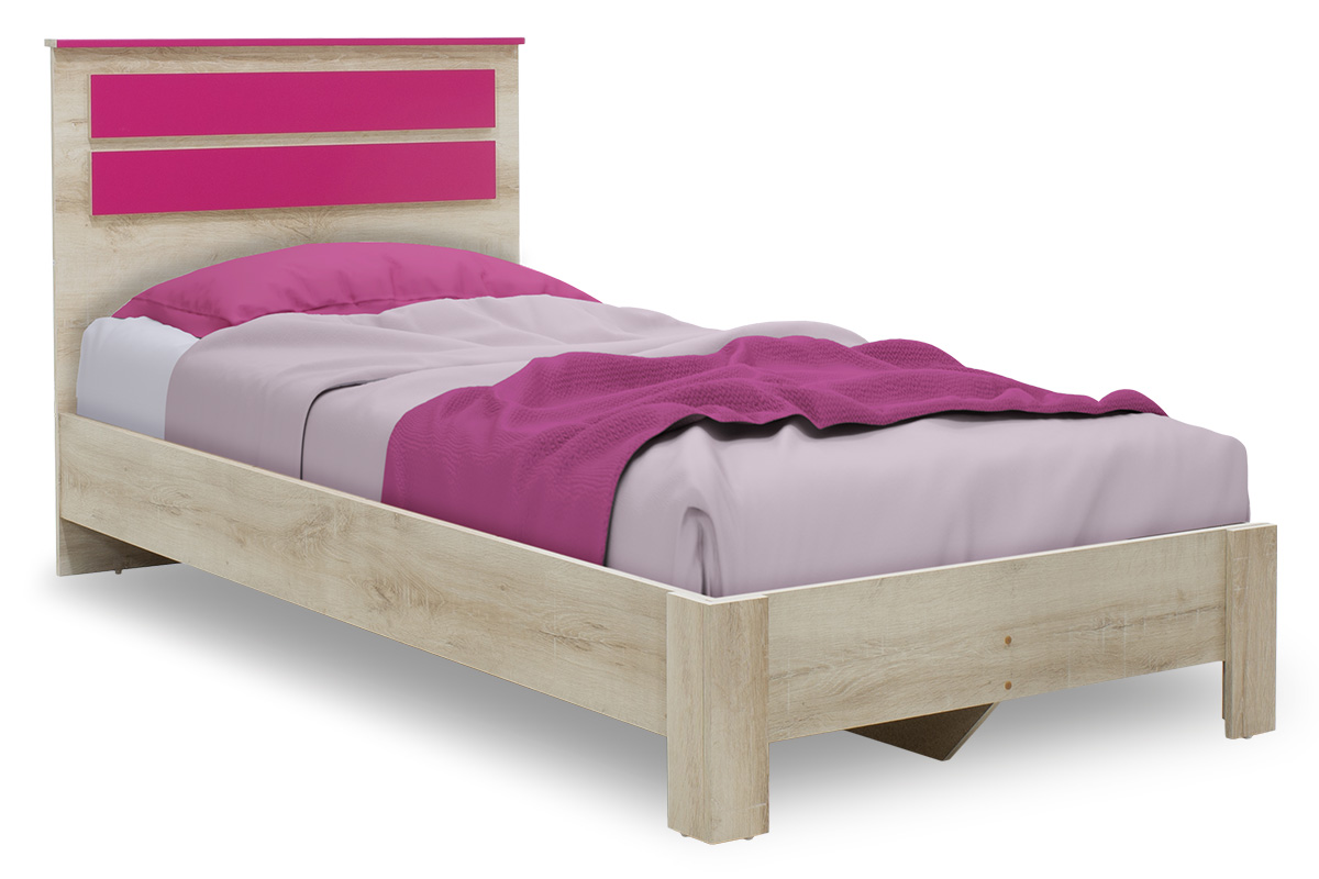 product_pako_123-000077 Κρεβάτι παιδικό Looney σε χρώμα castillo-ροζ 100x200εκ - Image 1