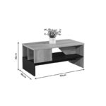 Τραπέζι σαλονιού Naya sonoma-ανθρακί 93x46x43εκ - Image 4