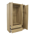 Ντουλάπα ρούχων τρίφυλλη OLYMPUS σε sonoma απόχρωση 120x57x183εκ - Image 2