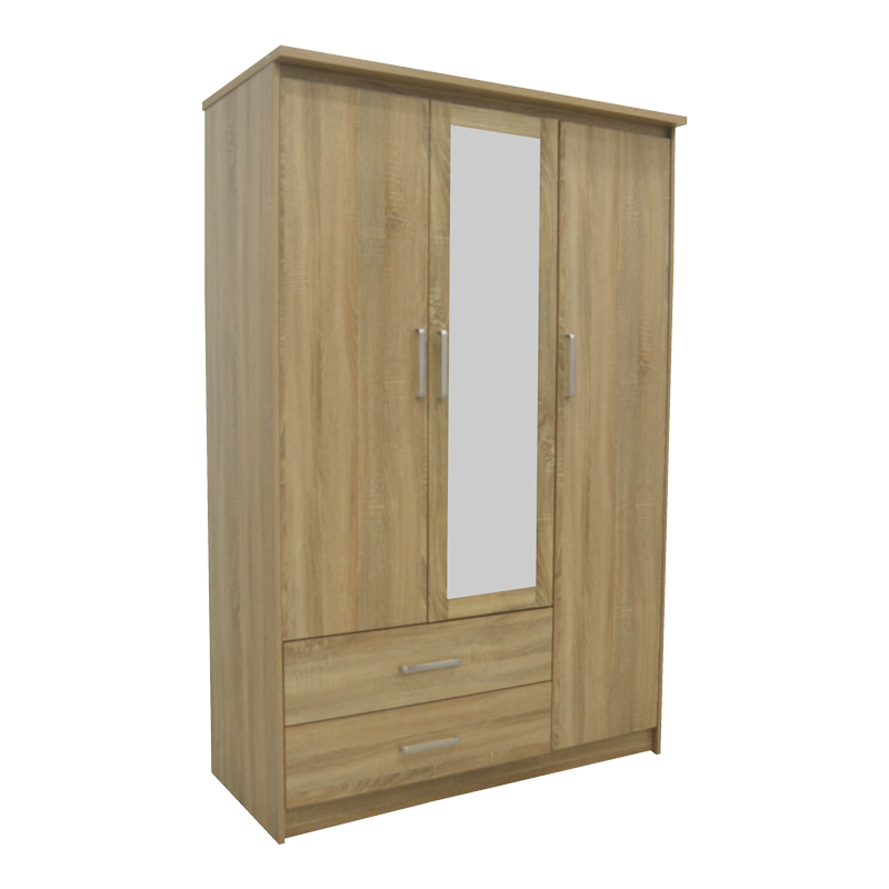 product_pako_123-000230 Ντουλάπα ρούχων τρίφυλλη OLYMPUS σε sonoma απόχρωση 120x57x183εκ - Image 1