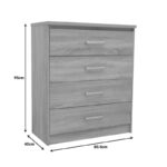 Συρταριέρα OLYMPUS με 4 συρτάρια σε sonoma απόχρωση 80.5x40x95εκ - Image 5