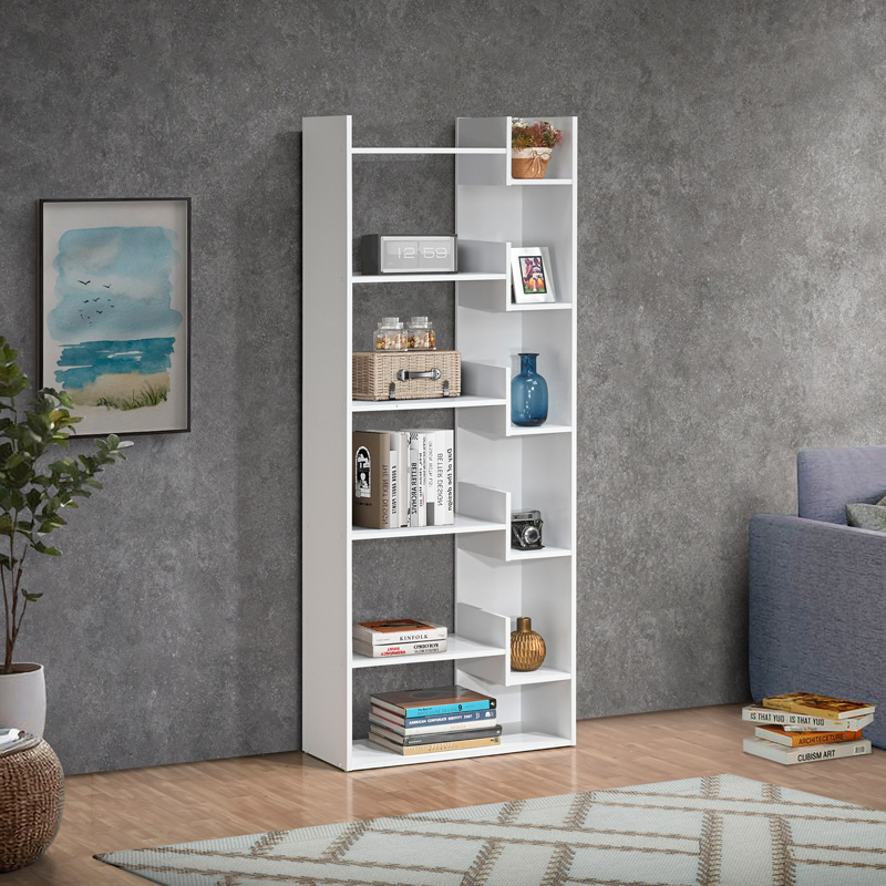 product_pako_123-000240 Βιβλιοθήκη Naya σε λευκή απόχρωση 72x30x182.5εκ - Image 1