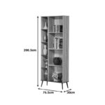 Βιβλιοθήκη Zezan σε sonoma-ανθρακί απόχρωση 76.5x30x200.5εκ - Image 4