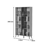 Βιβλιοθήκη Zezan σε sonoma-ανθρακί απόχρωση 114x30x200.5εκ - Image 4