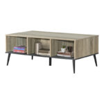 Τραπέζι σαλονιού Zezan σε sonoma-ανθρακί απόχρωση 121x60x44.5εκ - Image 2