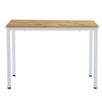 Τραπέζι Witte MDF/Metal σε sonoma απόχρωση με λευκο πόδι 110x70x76εκ - Image 4