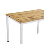 Τραπέζι Witte MDF/Metal σε sonoma απόχρωση με λευκο πόδι 110x70x76εκ - Image 5