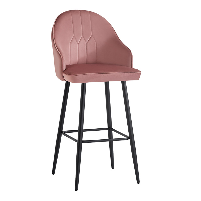 product_pako_127-000185 Σκαμπό μπαρ Velva βελούδο σε σάπιο μήλο απόχρωση 46x45x113εκ (Σετ 2 τεμαχίων) - Image 1