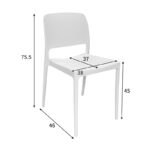 Καρέκλα Fenxy pp σε λευκή απόχρωση 38x42x77εκ - Image 9