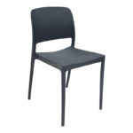 Καρέκλα Fenxy pp σε μαύρη απόχρωση 38x42x77εκ