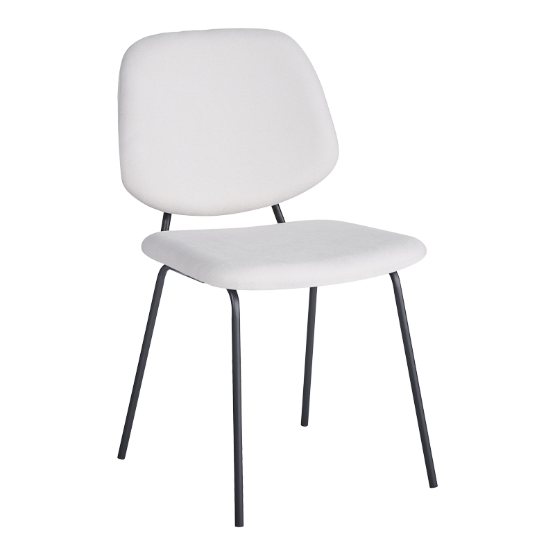 product_pako_127-000198 Καρέκλα Pietro I μπεζ ύφασμα-πόδι μαύρο μέταλλο 45x55x82.5εκ (Σετ 4 τεμαχίων) - Image 1