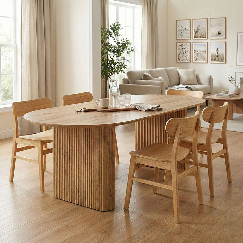 product_pako_127-000200 Τραπέζι Nembou mdf σε oak απόχρωση 210x100x76εκ - Image 1