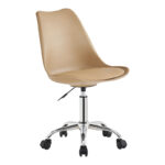 Καρέκλα γραφείου εργασίας Gaston II pp-pu cappuccino 48x57x77-90εκ