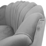 Καναπές 2θέσιος Daimon βελούδο γκρι 134x70x77εκ - Image 4