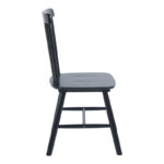 Καρέκλα Melia rubberwood σε μαύρη απόχρωση 45x51x87εκ - Image 4