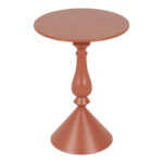 Βοηθητικό τραπέζι Lalou μέταλλο σε απόχρωση terracotta Φ40x55εκ - Image 3