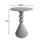Βοηθητικό τραπέζι Bilane μέταλλο σε terracotta απόχρωση Φ39x60εκ - Image 4
