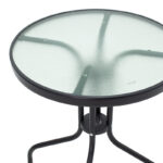 Τραπέζι Watson μέταλλο μαύρο-γυαλί Φ60x70εκ - Image 3