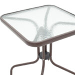 Τραπέζι Watson μέταλλο καφέ-γυαλί 60x60x70εκ - Image 3